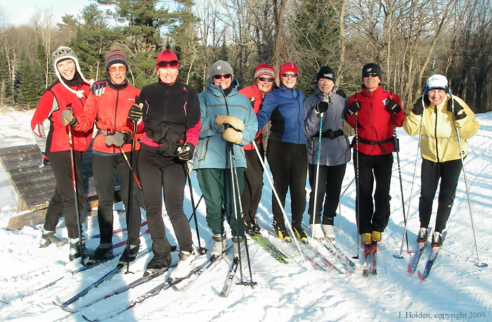 Women's Daytime Nordic Ski Training Group in snow mode