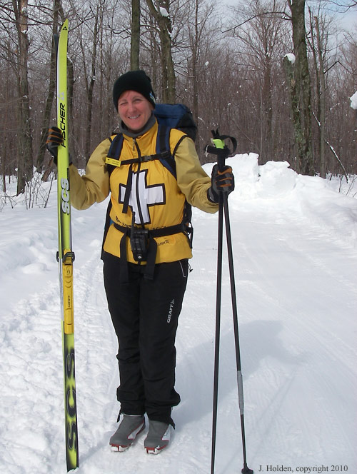 Volunteer Ski Patroller Guylaine at McKinstry