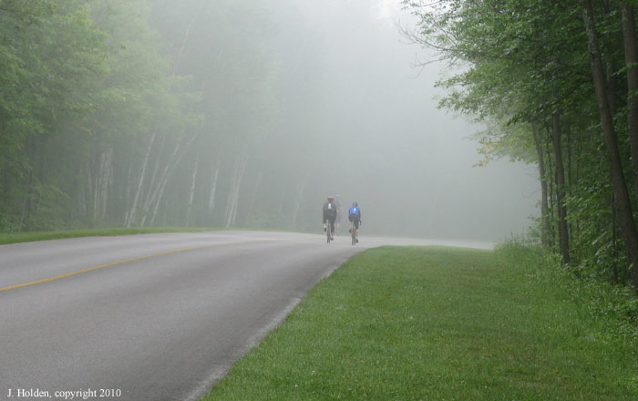 Foggy Parkway Cycling