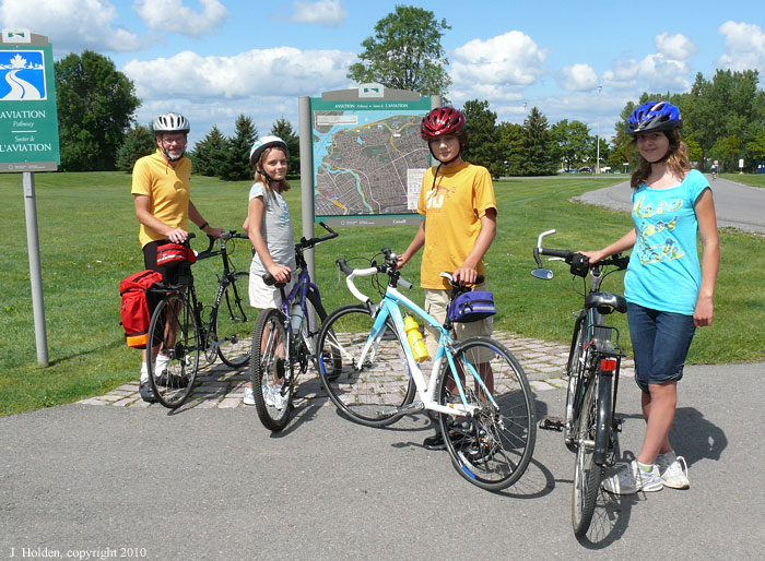 Katie, Christian and Emily go biking