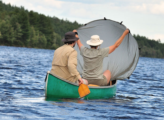 Hoisting the elven tarp