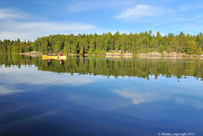 Idyllic paddling, Rock Lake
