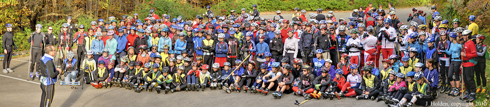 Panorama, stitched shot of Roller Ski World Record Attempt