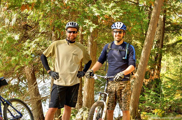Mountain Bikers Jeff and Adam, trail 36