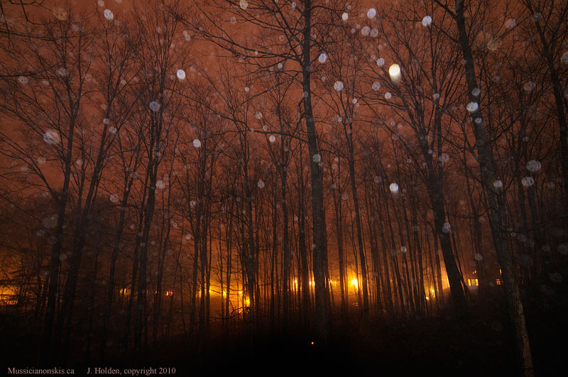 Lights, fog and drizzle