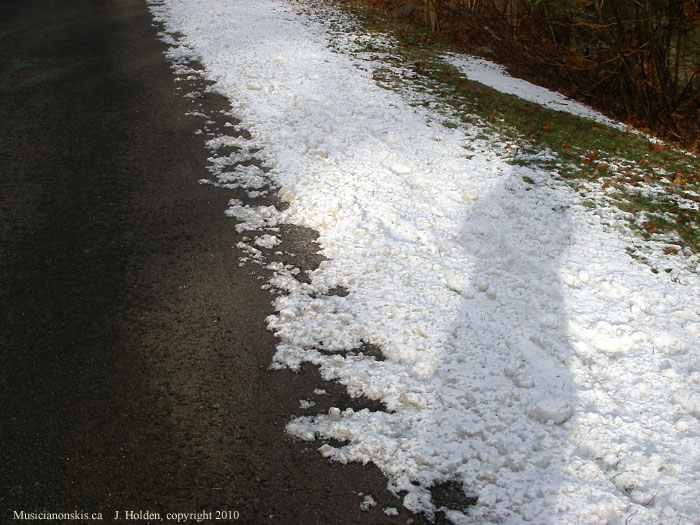 Plowed snow on the Doldrums